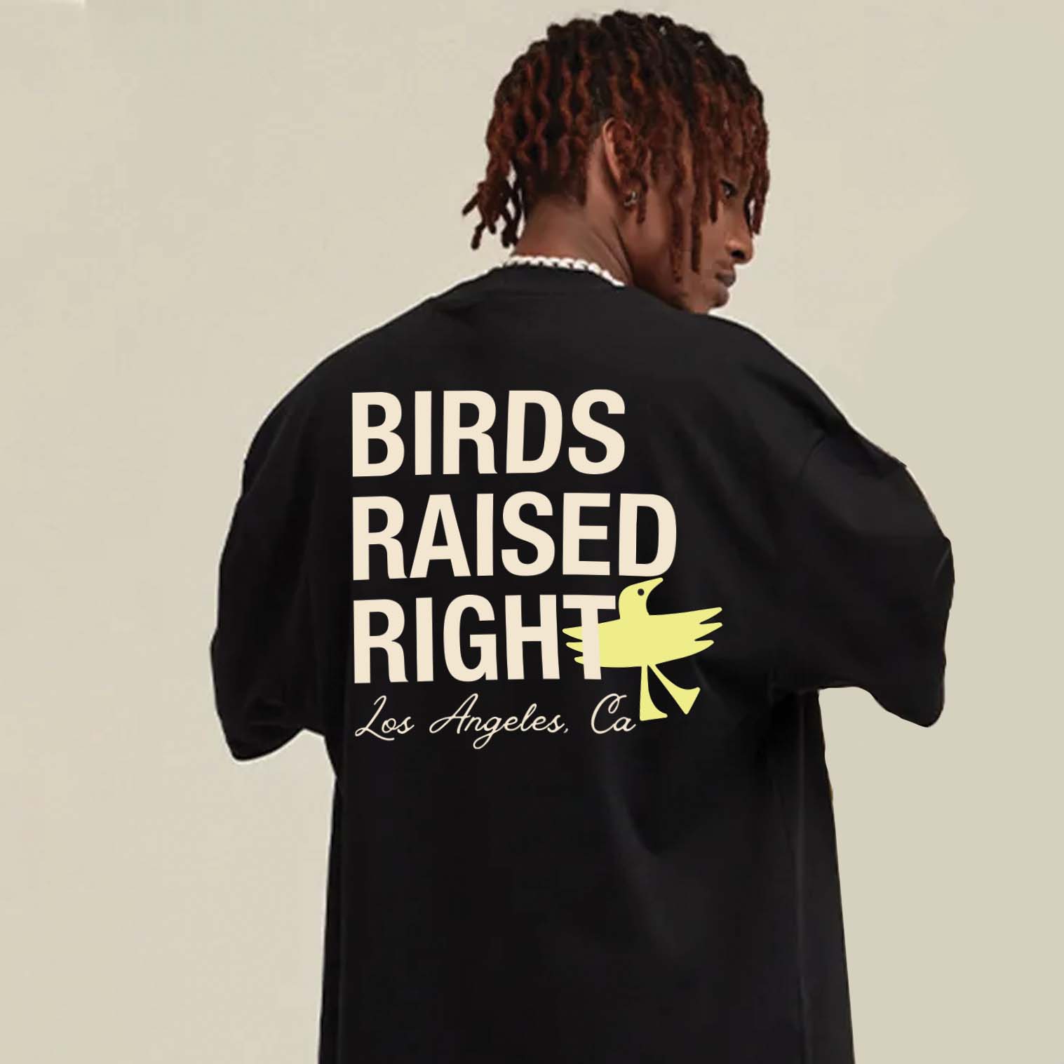 BIRDS RAISED RIGHT TEE - BLACK